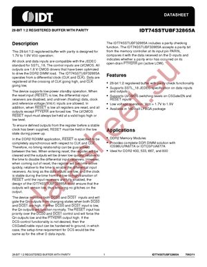 IDT74SSTUBF32865ABKG datasheet  